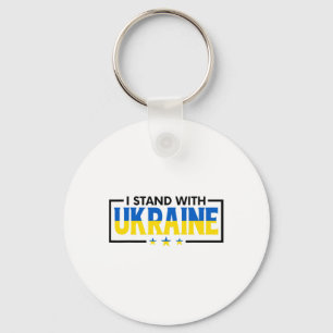 I Stand With Ukraine - Support Ukraine - Pray For Key Ring