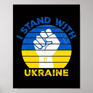 I Stand With Ukraine - Support Ukraine - Pray For Poster