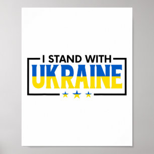 I Stand With Ukraine - Support Ukraine - Pray For Poster