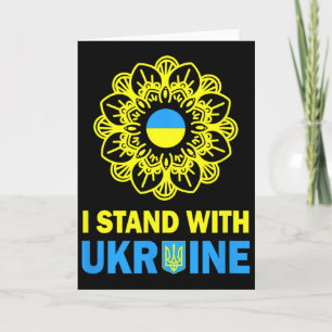 I Stand With Ukraine Support Ukraine Sunflower Shi Card