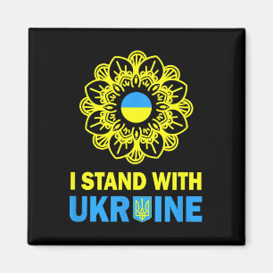 I Stand With Ukraine Support Ukraine Sunflower Shi Magnet