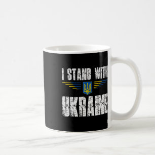 I Stand With Ukraine Support Ukraine Trident Ukrai Coffee Mug