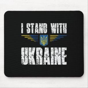 I Stand With Ukraine Support Ukraine Trident Ukrai Mouse Pad