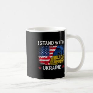 I Stand With Ukraine Support Ukraine Ukrainian Fla Coffee Mug