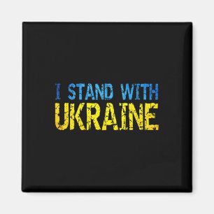 I Stand With Ukraine Support Ukraine Ukrainian Fla Magnet