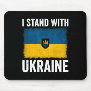 I Stand With Ukraine Support Ukraine Ukrainian Fla Mouse Pad