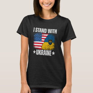 I Stand With Ukraine Support Ukraine Ukrainian Fla T-Shirt