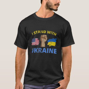 I Stand With Ukraine Support Ukrainian American US T-Shirt
