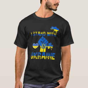 I Stand With Ukraine Support Ukrainian American US T-Shirt