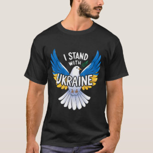 I Stand With Ukraine Support Ukrainian Flag T-Shirt
