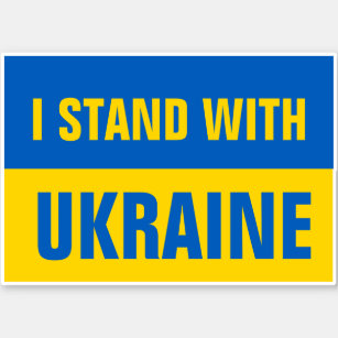 I Stand With Ukraine Support Ukranian Flag