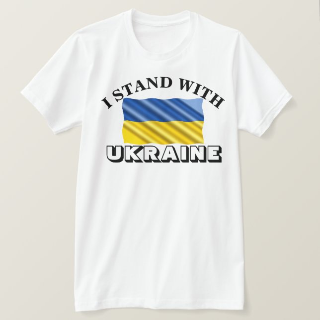 I STAND WITH UKRAINE T-Shirt (Design Front)