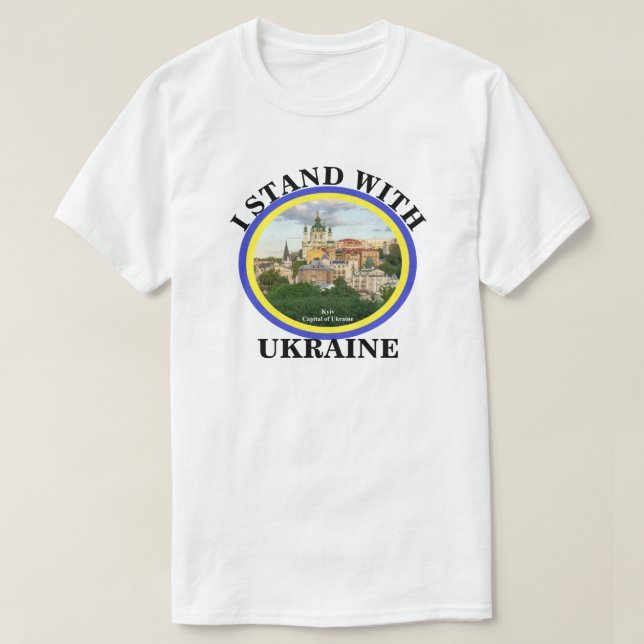 I STAND WITH UKRAINE T-Shirt (Design Front)