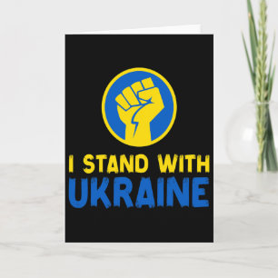 I Stand With Ukraine T Shirt  Card