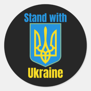 I Stand With Ukraine Tee Shirt I Support Ukrainian Classic Round Sticker