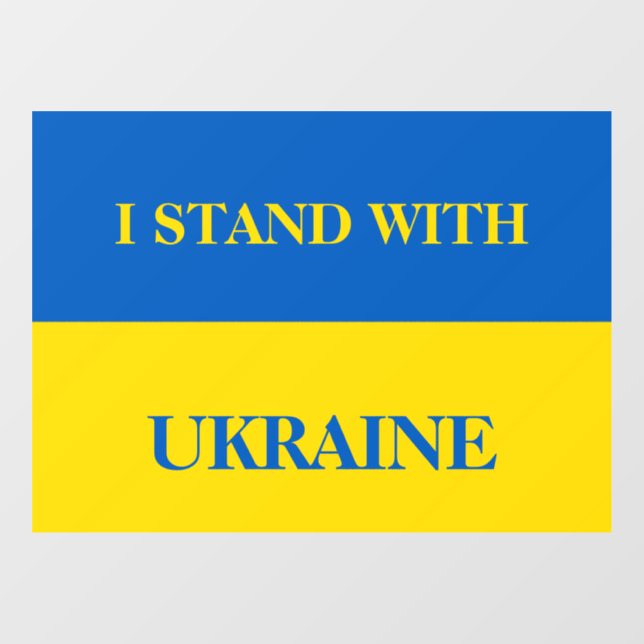 I stand with Ukraine. Ukrainian flag. (Sheet)