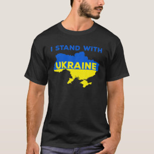 I Stand With Ukraine, Ukrainian Flag C Lay Support T-Shirt