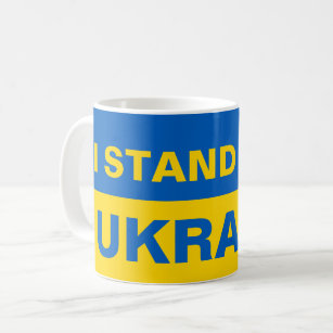 I Stand with Ukraine Ukrainian Flag Coffee Mug