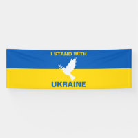 I Stand with Ukraine Ukrainian Flag Dove Peace