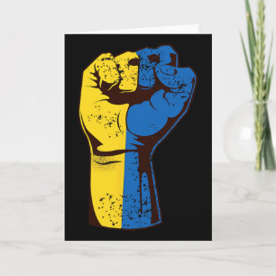I Stand With Ukraine Ukrainian Flag Fist Ukraine Card