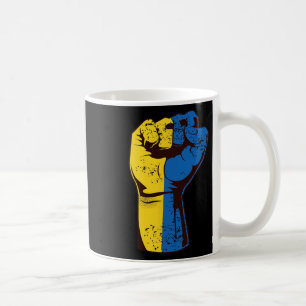 I Stand With Ukraine Ukrainian Flag Fist Ukraine Coffee Mug