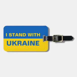 I Stand with Ukraine Ukrainian Flag Luggage Tag