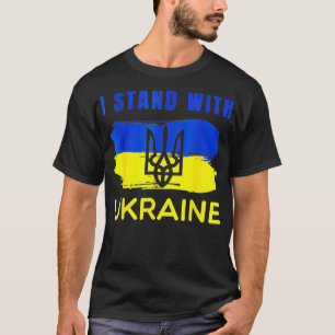 I Stand With Ukraine Ukrainian Flag Support Ukrain T-Shirt