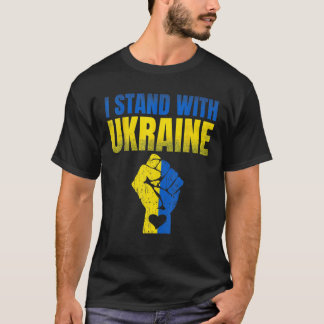 I Stand With Ukraine Ukrainian Flag Support Ukrain T-Shirt