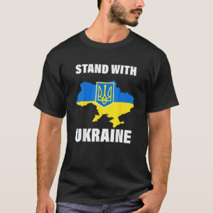 I Stand With Ukraine Ukrainian Flag Supporting Ukr T-Shirt