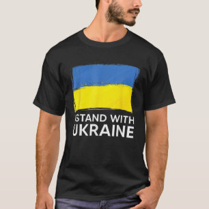 I Stand With Ukraine Ukrainian Flag Supporting Ukr T-Shirt