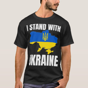 I Stand With Ukraine Ukrainian Flag Symbol Clothi T-Shirt