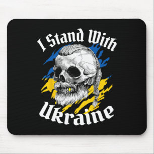 I Stand With Ukraine Ukrainian Flag Ukraine Viking Mouse Pad