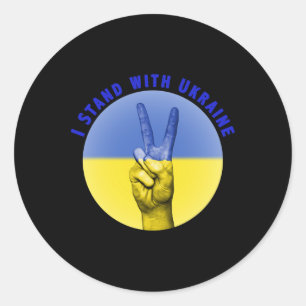 I Stand With Ukraine Ukrainian Flag Ukrainians Puc Classic Round Sticker