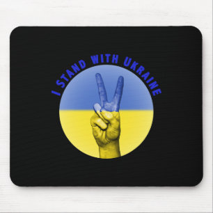 I Stand With Ukraine Ukrainian Flag Ukrainians Puc Mouse Pad