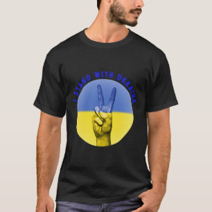 I Stand With Ukraine Ukrainian Flag Ukrainians Puc T-Shirt
