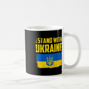 I Stand With Ukraine Ukrainian Flag Vintage  Coffee Mug