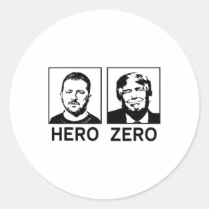 I Stand With Ukraine Ukrainian Hero Zero Zelensky Classic Round Sticker