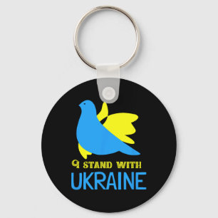 I Stand With Ukraine Ukrainian Peace Dove Ukrainia Key Ring