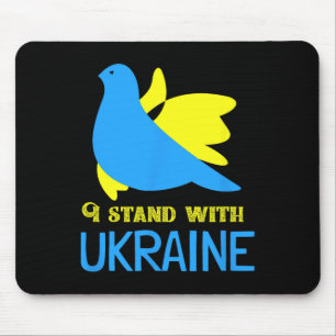 I Stand With Ukraine Ukrainian Peace Dove Ukrainia Mouse Pad