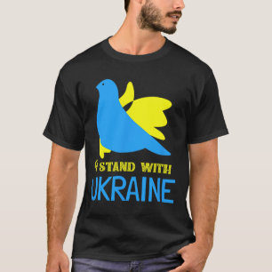 I Stand With Ukraine Ukrainian Peace Dove Ukrainia T-Shirt