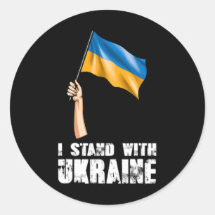 I Stand With Ukraine Ukrainian Pride 1 Classic Round Sticker