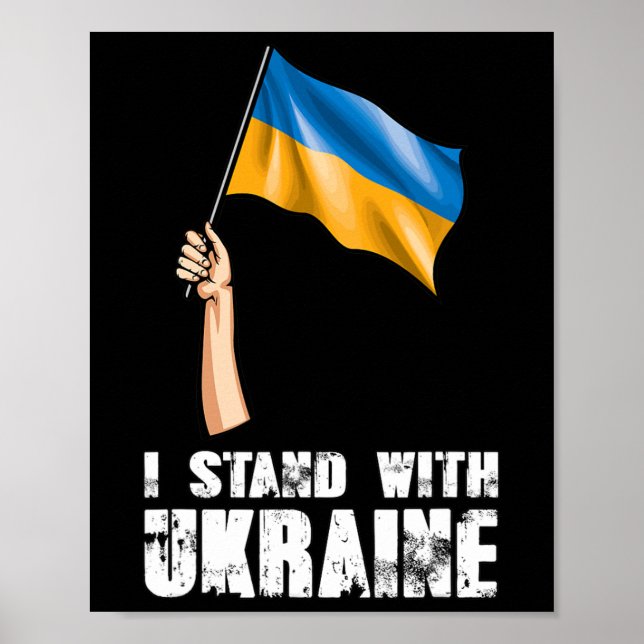 I Stand With Ukraine Ukrainian Pride 1  Poster (Front)
