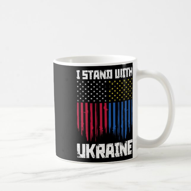 I Stand With Ukraine Ukrainian Pride 2  Coffee Mug (Right)