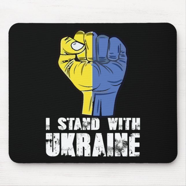 I Stand With Ukraine Ukrainian Pride 4  Mouse Pad (Front)