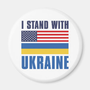 I Stand With Ukraine USA Magnet