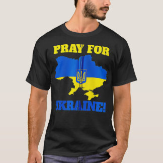 I Stand With Ukraine  Women Men Kids Ukrainian Fla T-Shirt