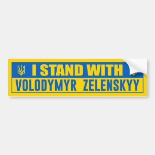 i stand with Volodymyr Zelenskyy support ukraine Bumper Sticker