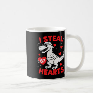 I Steal 67 Heart Dinosaur For Boys Girls Kids Vale Coffee Mug