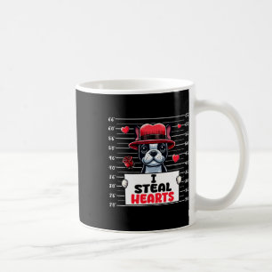 I Steal Cute Hearts Valentine's Day Boston Terrier Coffee Mug