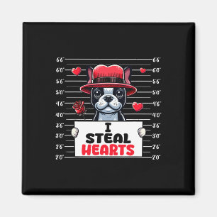 I Steal Cute Hearts Valentine's Day Boston Terrier Magnet